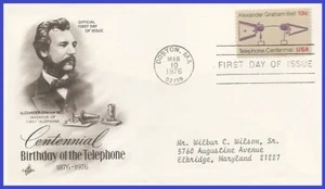 USA3 #1683 ADDR ARTCRAFT FDC   Telephone Centennial - Picture 1 of 1
