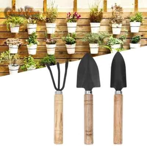 3pcs Garden Tools Set Mini Trowel Rake Shovel For Small Pot Plants Home Kit - Picture 1 of 5