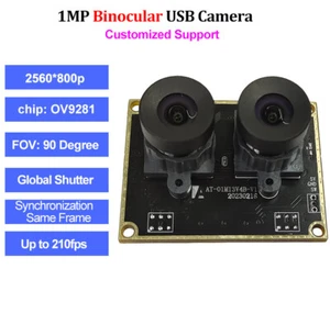 210fps Global Shutter USB Camera Module OV9281 Dual Len Synchronous Monochrome - Afbeelding 1 van 14