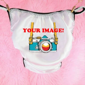 Sissy Satin panties for Men Totally CUSTOM Naughty PHOTO PIC string bikini S-2XL - Picture 1 of 5