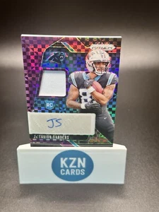 2024 Prizm Ja’Tavion Sanders Purple Power RPA /49 PANTHERS ROOKIE PATCH AUTO SSP - Picture 1 of 3
