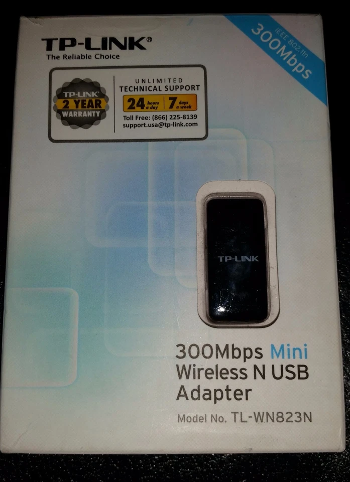 TP-Link TL-WN823N Wifi 300Mbps Wireless N Mini USB Adapter Retail Package 823N - Image 1 of 1