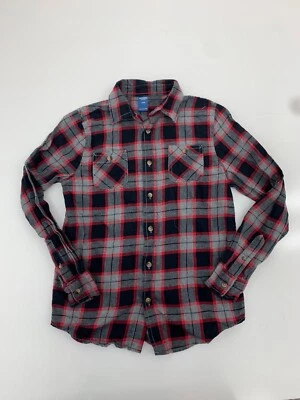 Camisa con botones de manga larga a cuadros negra roja de Arizona para niños talla grande Foto 1 de 4