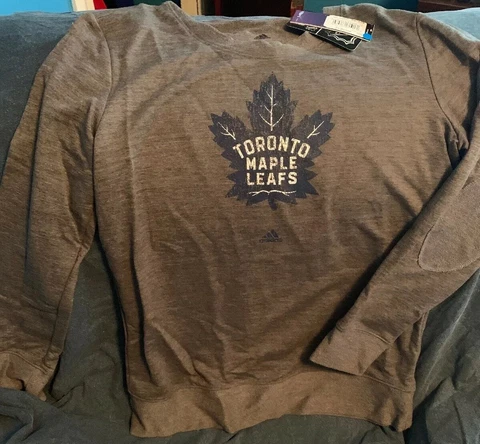 Toronto Maple Leafs Adidas Womens Long Sleeve Sweatshirt Large Cover