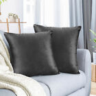 Throw Pillow Covers Set of 2 Sofa Decor Velvet Cushion Cases 7 Sizes 36 Colors!