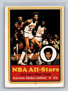 Kareem Abdul-Jabbar 1973-74 Topps Basketball NBA All Star #50 Bucks