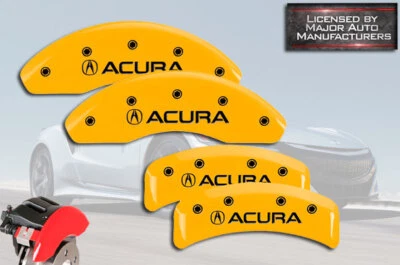 1999-2003 "Acura" TL Tipo S Base Delantera Trasera Amarilla MGP Cubiertas de Pinza de Disco de Freno Foto 1 de 4