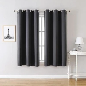 Grommet Blackout Curtains for Bedroom and Living Room  42 x 63 Inches - Picture 1 of 2
