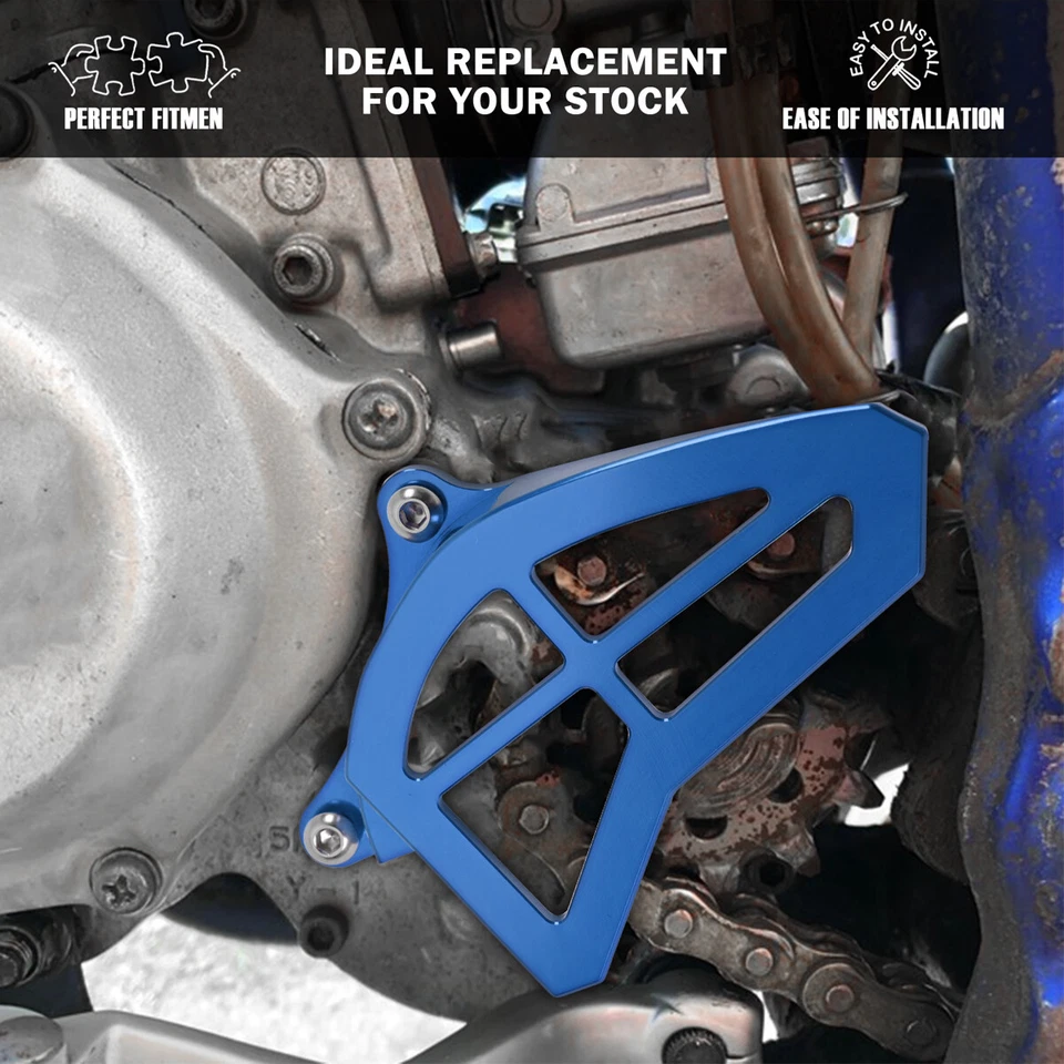 Front Sprocket Chain Cover Guard Fits for Yamaha YZ125 1993-2004 Dirt Bike Blue Foto 1 de 4
