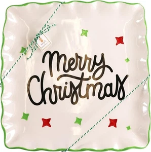 Simply Southern Collection "Merry Christmas" Ceramic Plate 12" - Picture 1 of 1