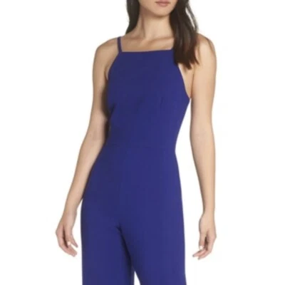 NWT French Connection Women's Whisper  Jumpsuit Prince Rocks Long Flare Waist 26 - Image 1 of 4