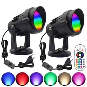 2Pz 10W RGBW Faretto LED Dimmerabile da Interno con Telecomando Illuminazione Opera d'Arte  - Foto 1 di 25