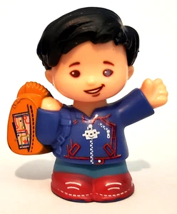 Fisher Price LITTLE PEOPLE LIttle Boy KOBY School Bus Rider with Backpack - Picture 1 of 5