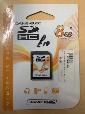 DANE-ELEC 8GB SDHC SD Memory Card Class 4 NEW - Image 1 of 2