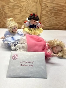 Marie Osmond Disney Tiny Tot Trio 3 Dolls Cinderella Snow White Sleeping Beauty - Picture 1 of 17