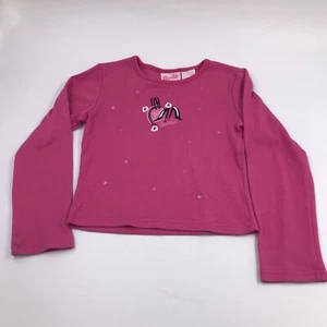 Barbie Avenue Pink Heels Sweater L 6X Sequin Flower Doll Girl - Picture 1 of 11