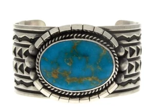 Natürliches sonora rosa türkisfarbenes Armband vom Navajo-Künstler Elroy Chavez - Bild 1 von 5