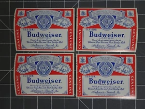 Lot of 10 Vintage Budweiser Beer Labels 4.25x 3.125" NOS - Picture 1 of 3