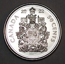 Canada 2022 Logo 50 cents Nice UNC from roll - BU Canadian Half Dollar