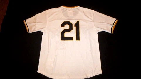*NEW" **ROBERTO CLEMENTE**PITTSBURGH PIRATES**WHITE HOME JERSEY*** M&N 44L*** Cover