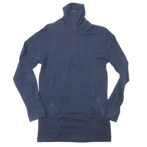 French Army Surplus 100% Cotton Thermal Undershirt Blue - Picture 1 of 1