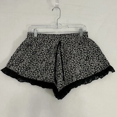 Shorts feminino Band Of Gypsies casual floral renda elástico cintura cordão tamanho M - Imagem 1 de 4