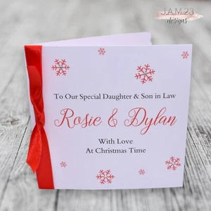 Personalised Christmas Card Daughter Son in Law Special Couple Friends Family - Picture 1 of 9