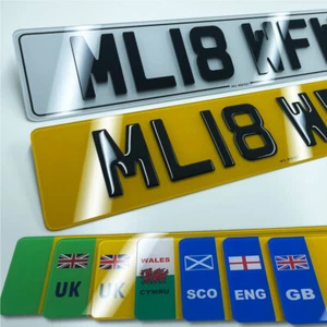 Car Registration Number Plates - STANDARD/3D GEL/4D/4D GEL - FRONT/REAR/PAIR - Picture 1 of 58