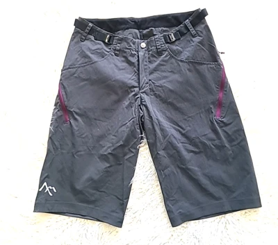 7mesh Industries 百慕大山地车短裤 - 女式小号灰色紫色 — 第 1/4 张图片