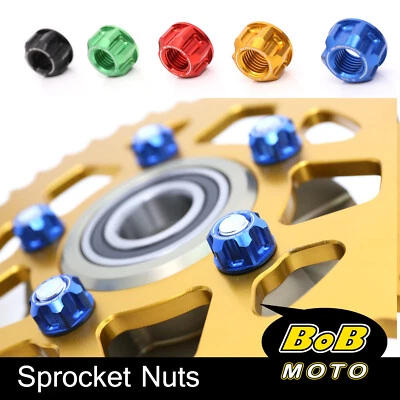 Wheel Rear Sprocket Nuts M10 For Yamaha FZR750 FZ8 S FAZER FZR1000 FZ600 MT-07 - Image 1 of 4