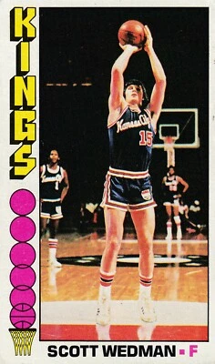 1976-77 TOPPS NBA SCOTT WEDMAN KANSAS CITY KINGS BASKETBALL JUMBO CARDS - Image 1 of 2