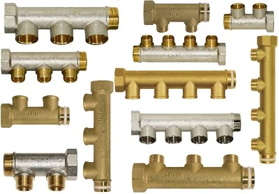 RI / LF Verteilerrohr Messingverteiler Druckluftverteiler Wasserverteiler Rundverteiler