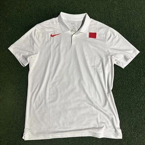 Nike Pro Team Issued Bahrain Olympics Basketball Polo Size Large CT0743-100 - Picture 1 of 6