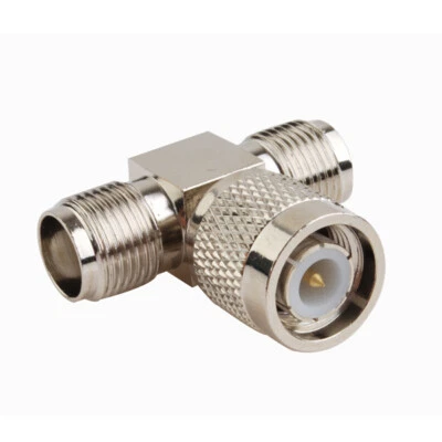 TNC RF adapter 1 plug to 2 jack female T type splitter Adapter Connetcor - Image 1 of 3