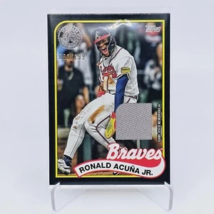 2024 Topps Series 2 RONALD ACUNA JR 1989 Baseball Relics Black Parallel /199 π₯ - Picture 1 of 4