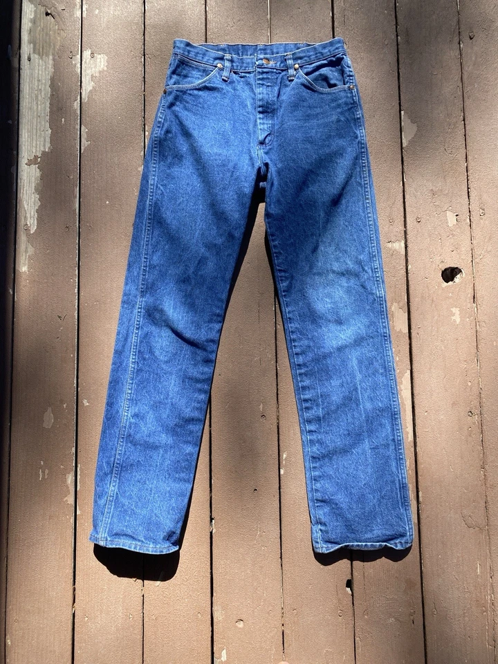 Jeans Vintage Wrangler 13MWZ Denim Azul 30x32 Hechos en EE. UU. Vaquero Western Foto 1 de 4