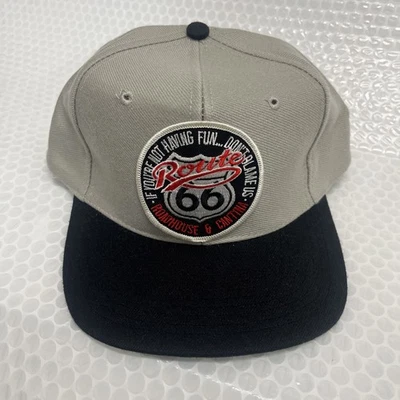 DE COLECCIÓN Route 66 Sombrero Gorra Correa Trasera Gris Roadhouse Y Cantina NUEVO Foto 1 de 4