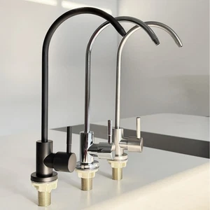 Black / Chrome / Nickel Sink Faucet Tap Reverse Osmosis Drinking Water Filter - Picture 1 of 31