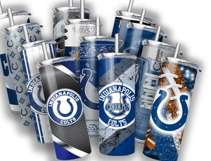Football 20 OZ STAINLESS STEEL TUMBLER CUP +LID/STRAW - Picture 1 of 17
