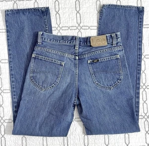 Vintage Lee Denim Jeans size 30” x 31” Medium Wash Straight Leg 100% Cotton - Picture 1 of 6