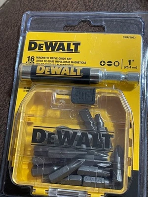 DEWALT DWAF2053 16 PCS. MAGNETIC DRIVE GUIDE SET BRAND NEW SEALED PACKAGE - Image 1 of 4