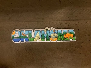 Oklahoma Vintage Gummi Kühlschrankmagnet 5" Länge - Bild 1 von 2