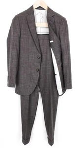 Suitsupply La Spalla Uomo UK30R Abito Classico Seta Lana Lino Marrone 2 Pezzi - Foto 1 di 16