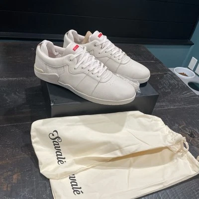 Zapatillas de deporte Savale Cosmo gris claro de cuero de grano completo/blanco talla 16 para hombre nuevas con etiquetas Foto 1 de 4