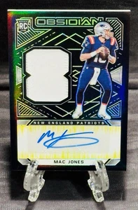 2021 Panini Obsidian MAC JONES Rookie Patch Auto Electric Etch Yellow #07/25 - Picture 1 of 3