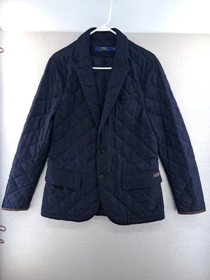 Chaqueta Polo Ralph Lauren Para Hombre Mediana Mezcla de Lana Azul Marino Blazer Estilo Acolchado  Foto 1 de 4