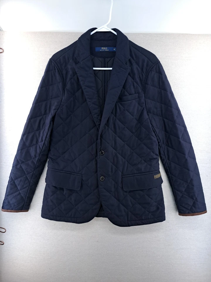 Chaqueta Polo Ralph Lauren Para Hombre Mediana Mezcla de Lana Azul Marino Blazer Estilo Acolchado  Foto 1 de 4