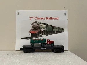 O Scale Trains Lionel Detroit Toledo Ironton Flat Car w/Texaco Gas Tanker - Picture 1 of 6