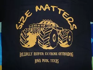 Camiseta negra Monster Truck GOLD EXCAGGER ""SIZE MATTER"" talla S 36" pecho HILLBILLY - Imagen 1 de 5