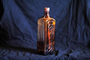 vintage antique lash's bitters square bottle embossed - Picture 1 of 3